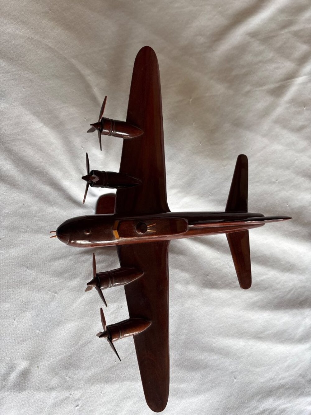 Handcrafted Wooden Airplane Model With Polished Finish Made In Vietnam - Picture 2 of 16